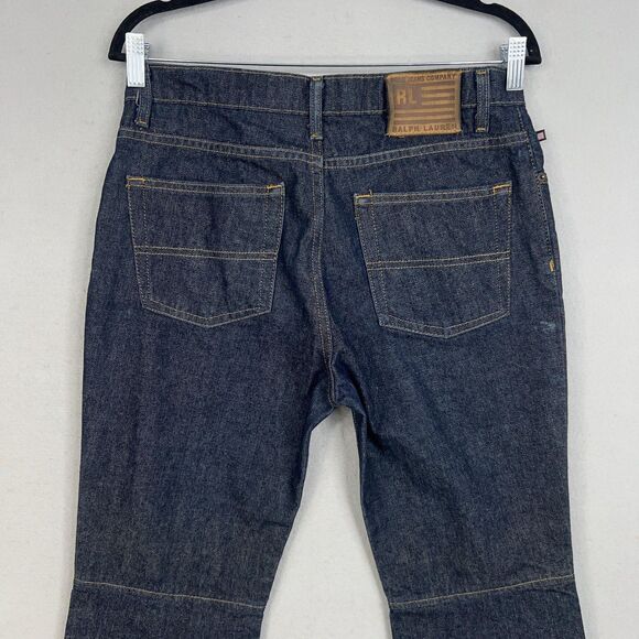 Vintage Ralph Lauren Jeans WOMENS 12x29 Denim Flare Low Rise Knee Seam Cowgirl - Picture 7 of 14